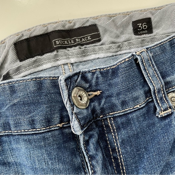 Buckle Black BKE Men's Medium Rinse Denim Bootcut Jeans Size 36 Long - Picture 5 of 10